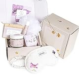 Bath Gift Set, Natural Relaxing Spa Gift for Her, Box Including 6 pc - Lavender Soap Bar, Facial Mas | Amazon (US)
