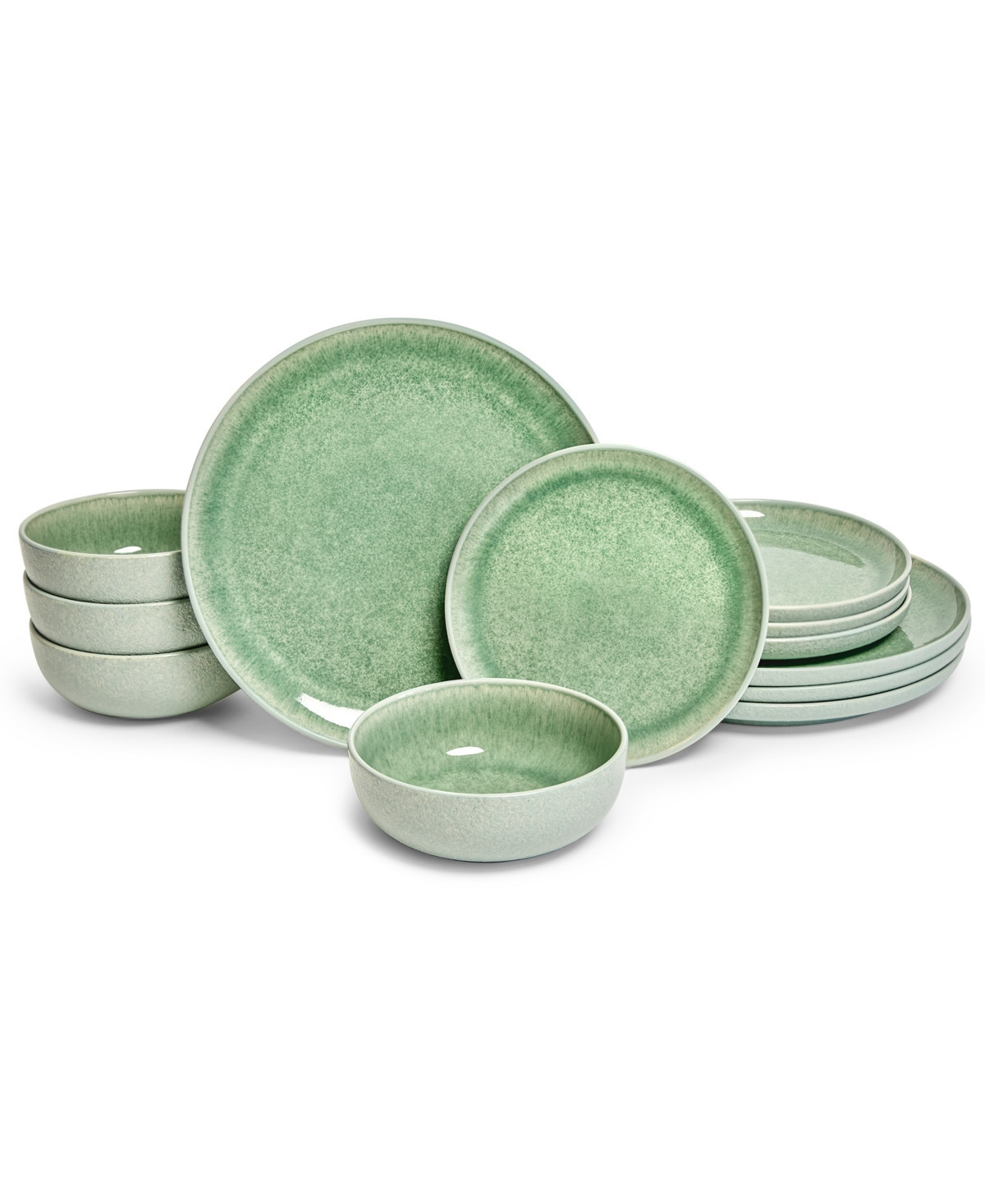 Sango Asher 12-Pc. Dinnerware Set, Service for 4 - Green | Macy's