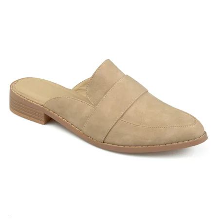 Brinley Co. Women's Faux Leather Slip-on Almond Toe Mules | Walmart (US)