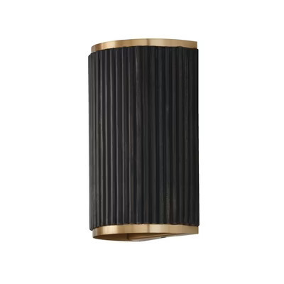 Capital Lighting Donovan 2 - Light Wall Light in Black Stain/Matte Brass | Target