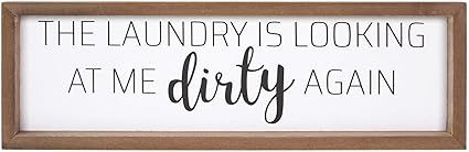 Vilight Laundry Room Decor Rustic Farmhouse Sign Wall Decoration - Funny Housewarming Gifts for N... | Amazon (US)