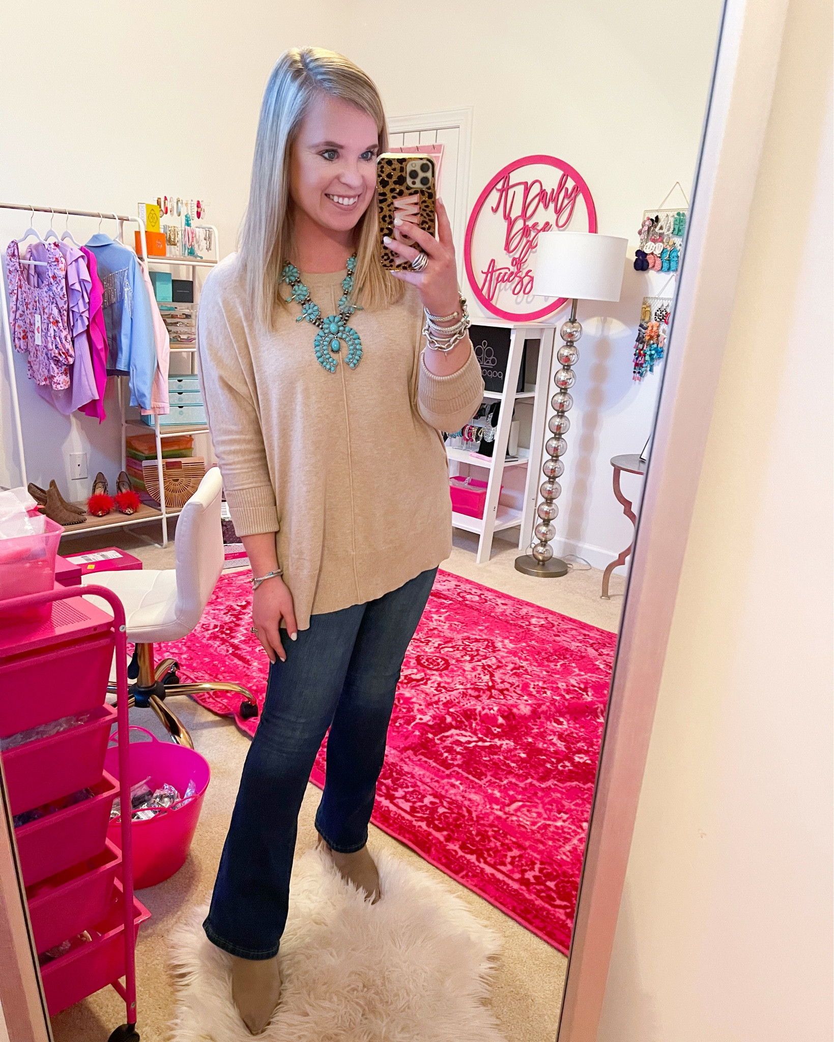 Squash blossom dupe for only $35 💙

#LTKstyletip #LTKunder50 #LTKworkwear