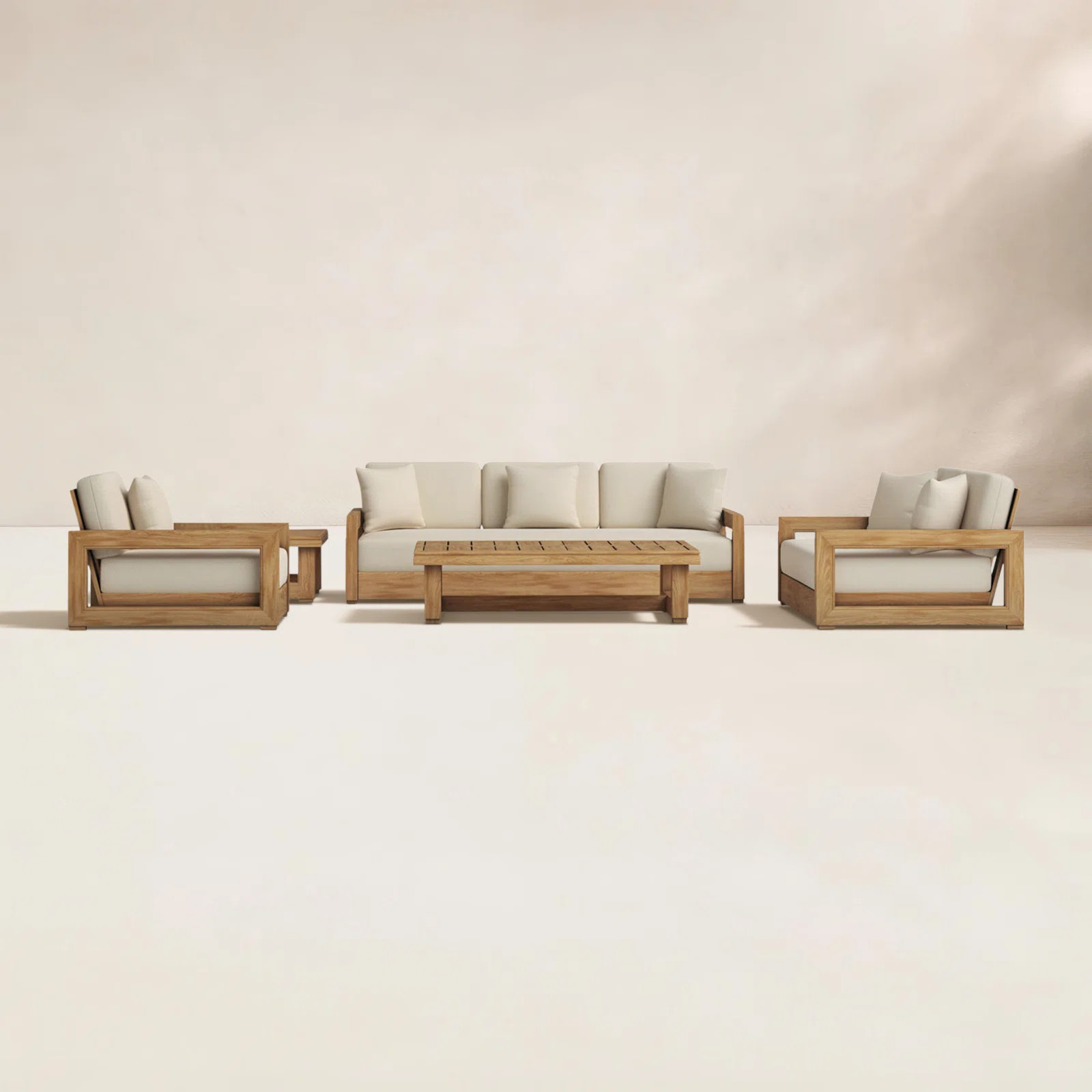 Melrose 5 - Piece Teak Outdoor Sofa Seating Group with Cushions | Joss & Main