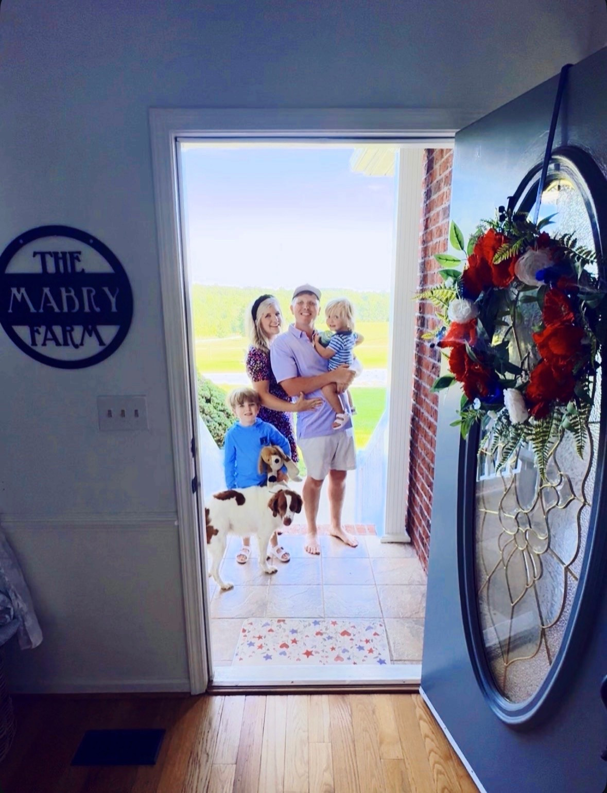 This farm and these sweet boys have my whole heart!!! 🥰❤️ How blessed am I! 🫶🏽👶🏼🐶🇺🇸🌻 #themabryfarm #farmhouseonthehill #farmdreamcometrue #homesweetyouandme #allmycountryboys