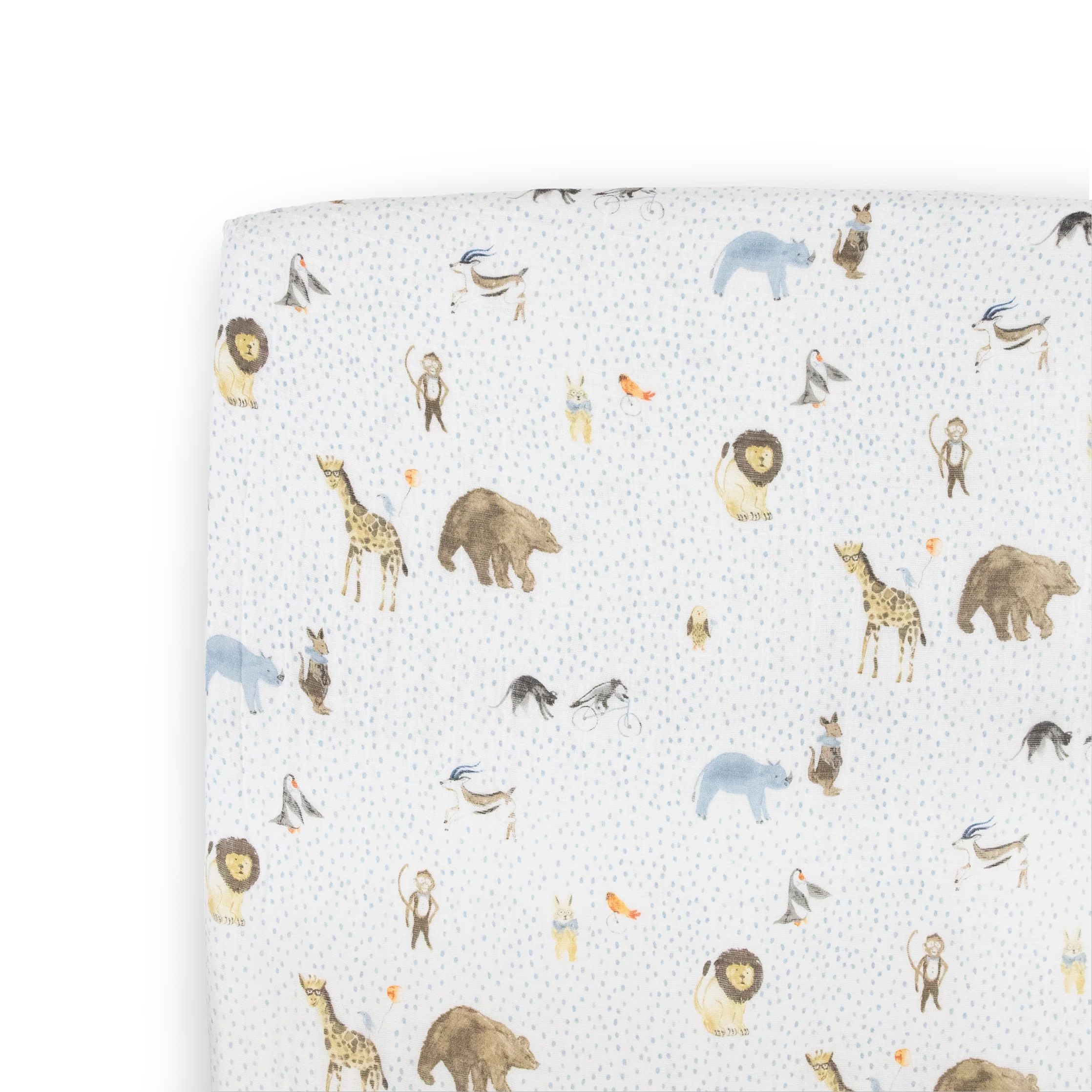 Cotton Muslin Crib Sheet - Party Animals | Little Unicorn