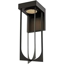 Kalco 405222MB Optika - 14 Inch 12W LED Large Outdoor Wall Sconce, Matte Black Finish | Amazon (US)