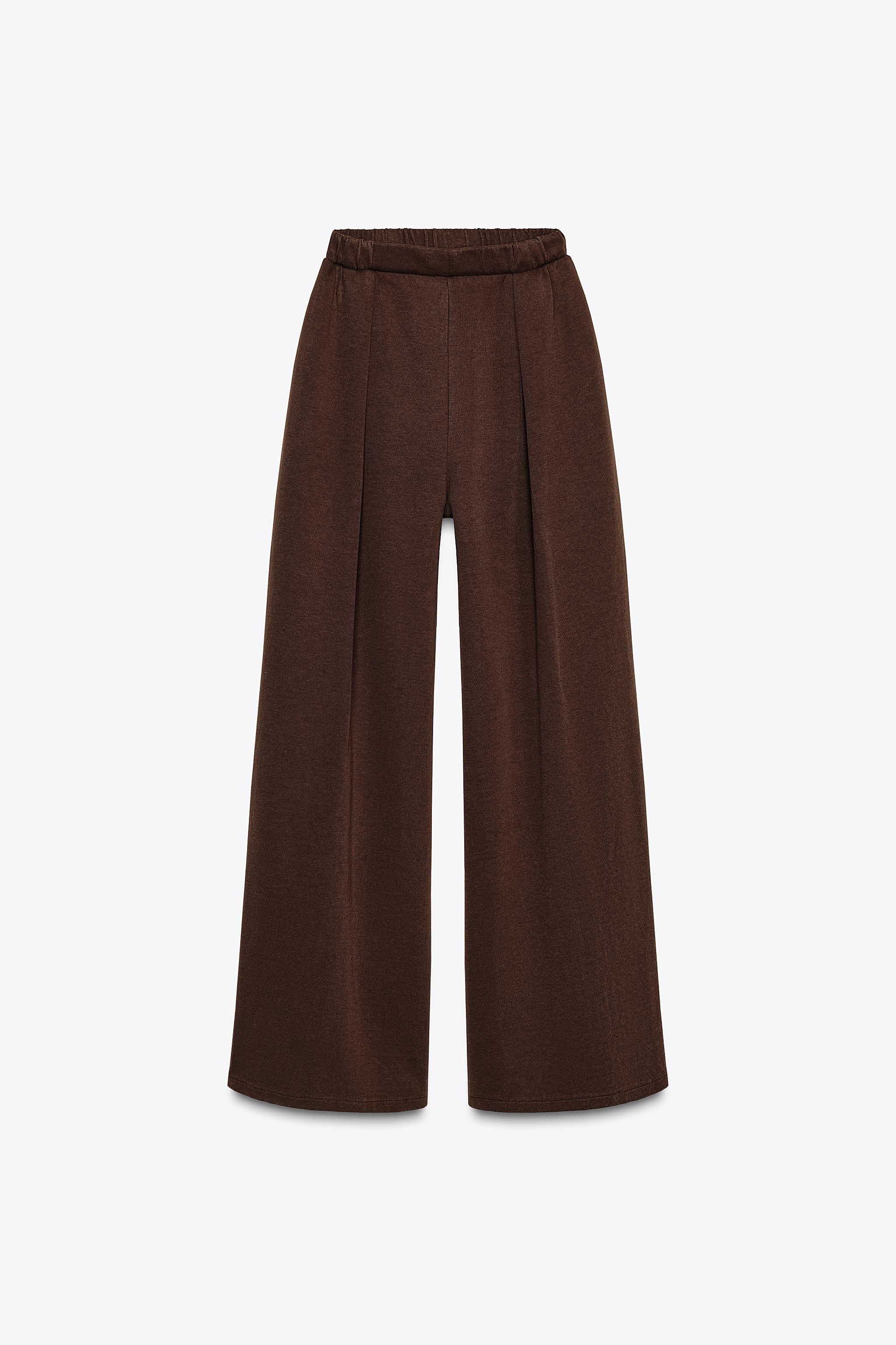 WASHED EFFECT INTERLOCK PANTS | Zara US