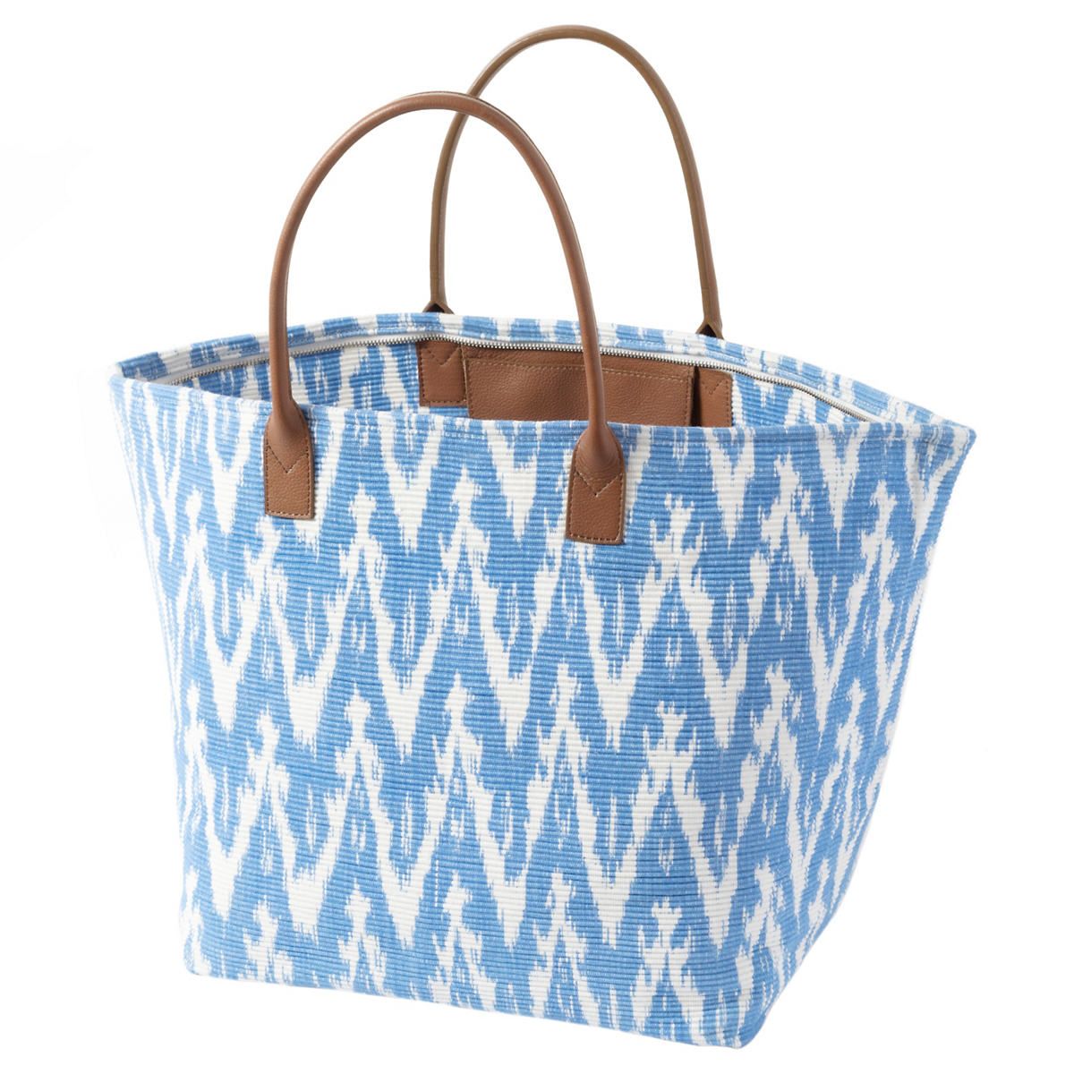 Ikat Woven French Blue Tote Bag | Annie Selke