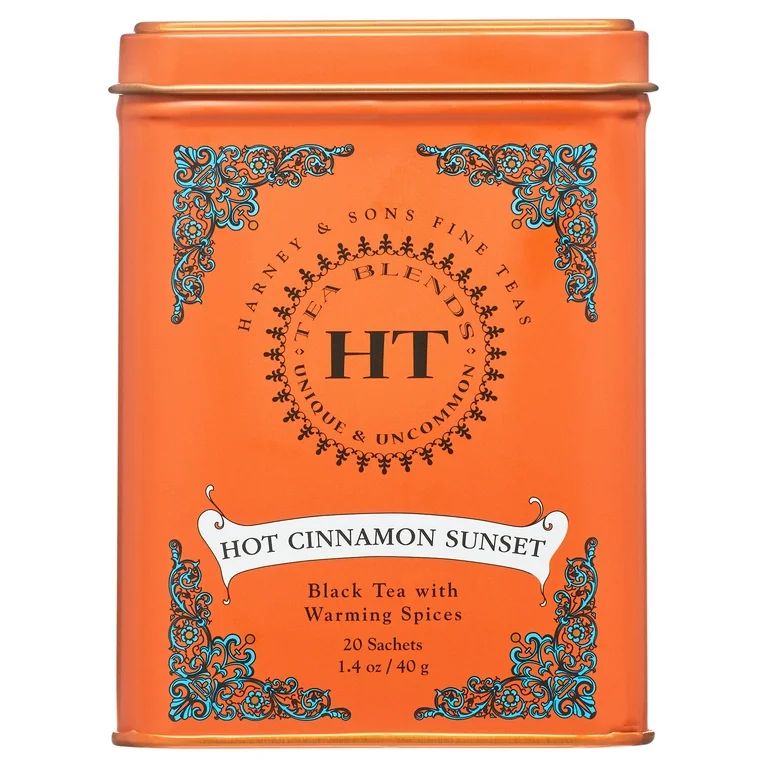 Harney & Sons, Hot Cinnamon Sunset, Black Tea with Cinnamon, Orange, and Sweet Cloves, 20 Ct - Wa... | Walmart (US)