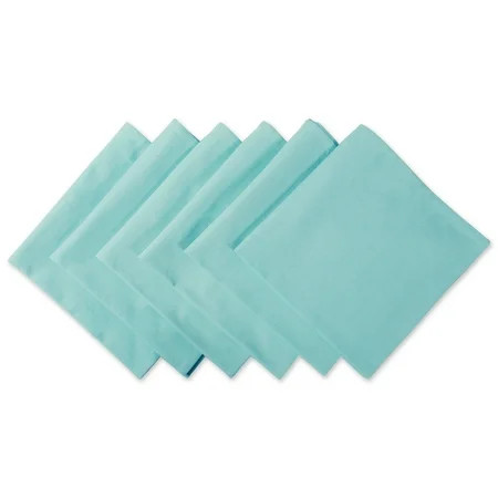 Set of 6 Aqua Blue Over Sized Square Napkins 20 | Walmart (US)