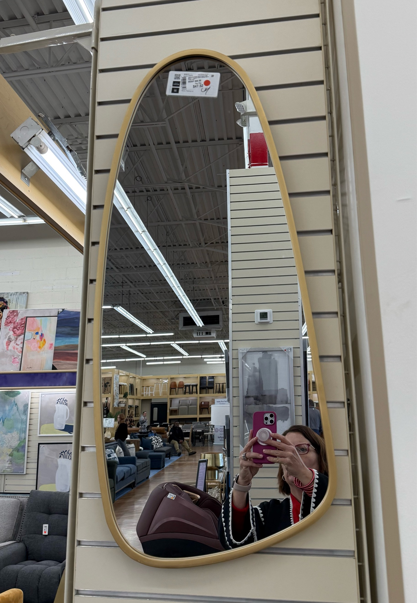 I wasn’t a fan of asymmetrical mirrors until I saw one in person at Wayfair’s Outlet last night. What do you think?

#LTKFamily #LTKHome #LTKOver40