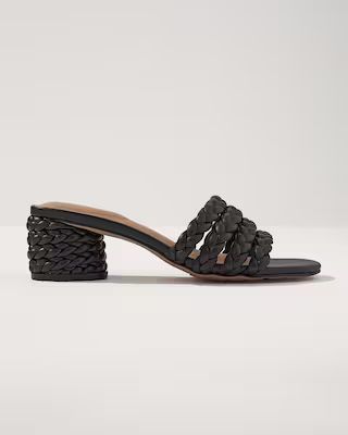 Black Braided Leather Sandals | Chico's