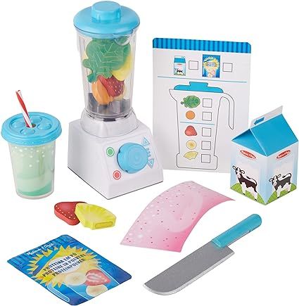 Amazon.com: Melissa & Doug Smoothie Maker Blender Set with Play Food (22 Pcs) : Toys & Games | Amazon (US)
