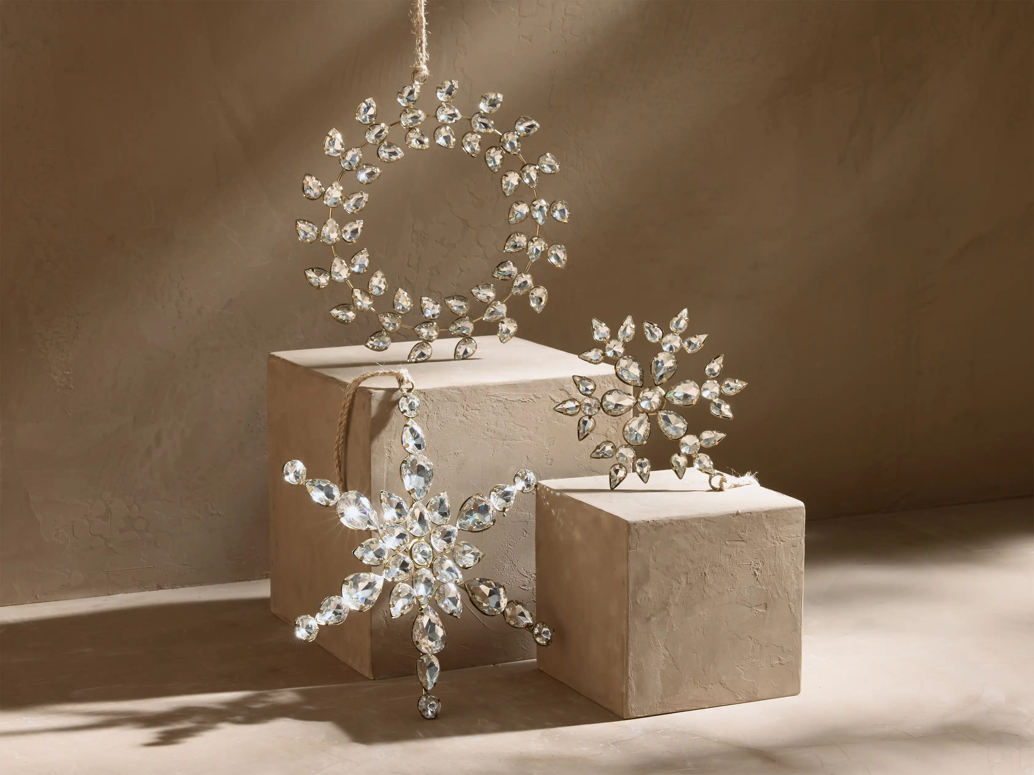 Snowflake Ornaments (Set of 3) | Arhaus