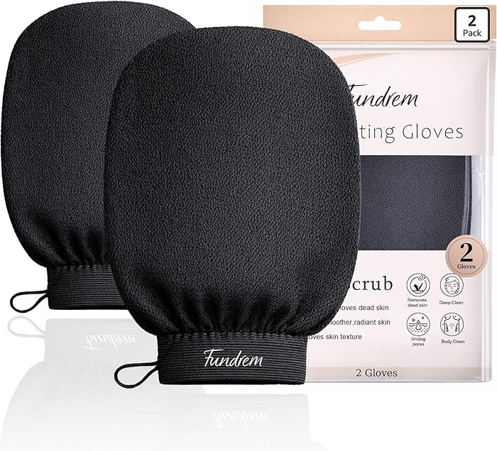 Exfoliating Gloves 2 Pcs, Korean Exfoliating Mitts, Body Scrub for Dead Skin Remover, Exfoliating... | Amazon (US)