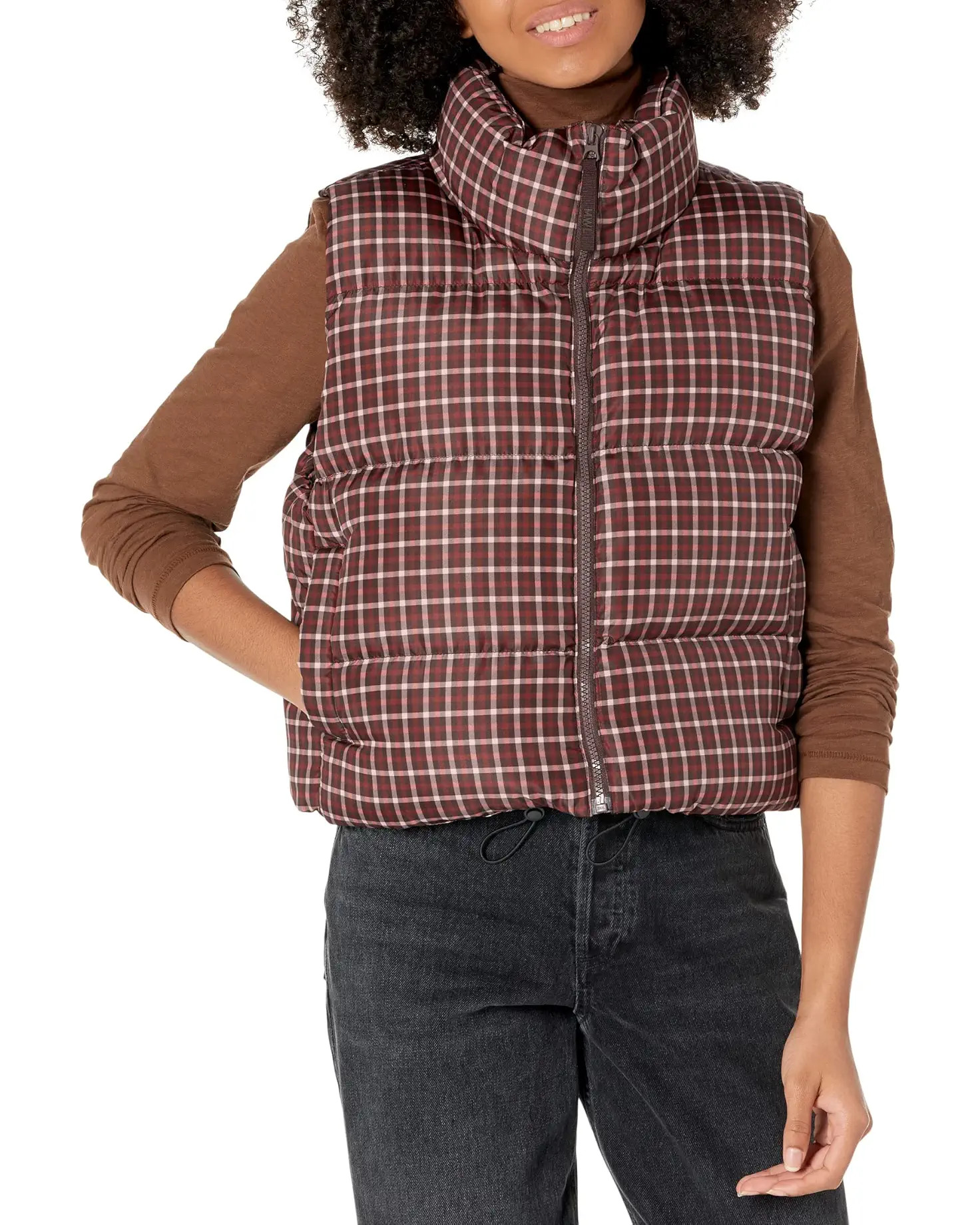 Madewell Plaid Puffer Vest | Zappos