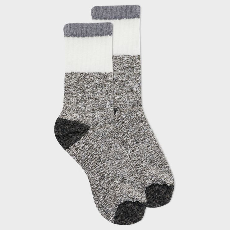 Alaska Knits Women's Wool Blend Chunky Colorblock Crew Boot Socks 4-10 | Target