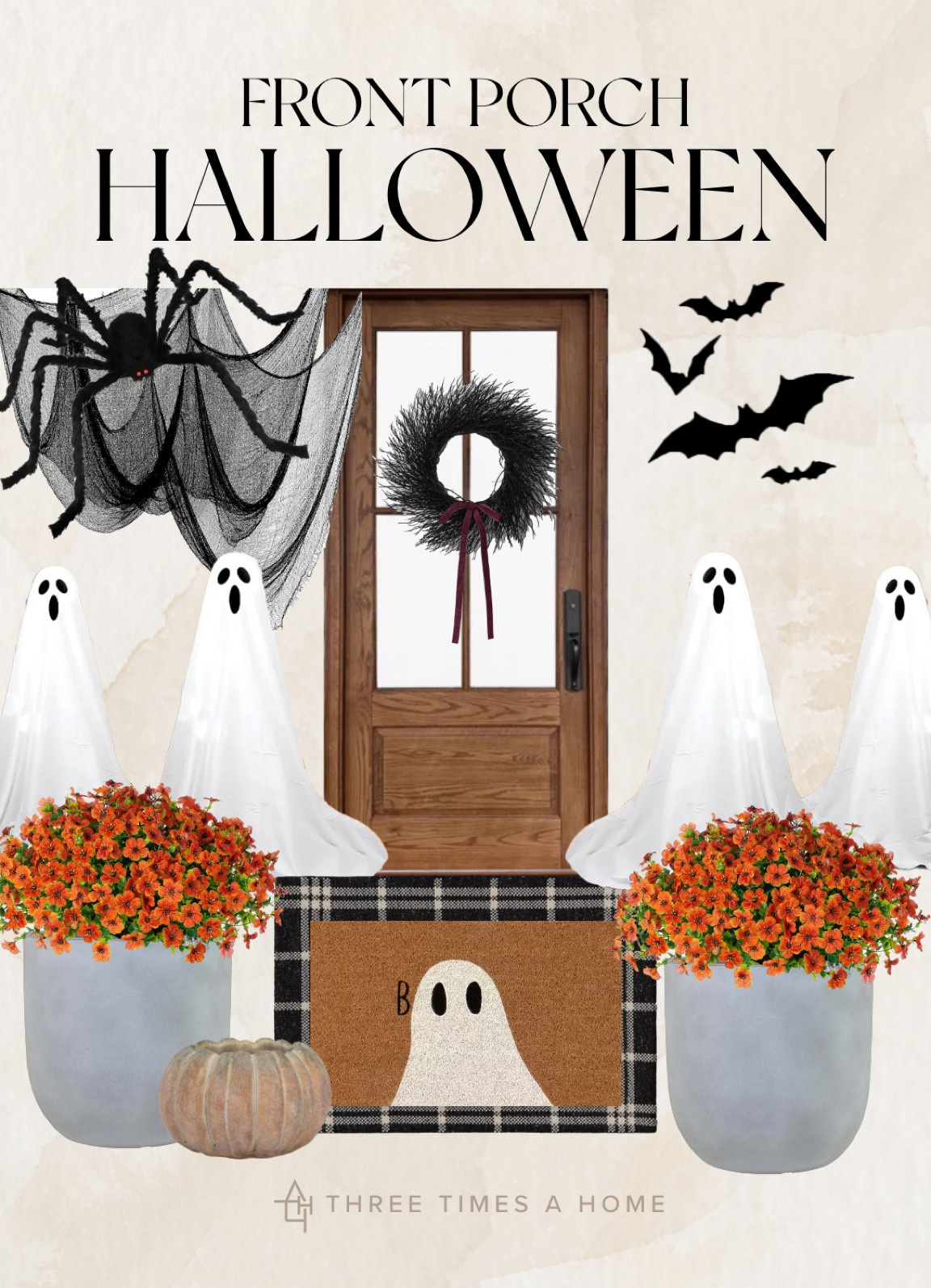 Halloween front door idea 

#LTKHalloween #LTKHome #LTKSeasonal