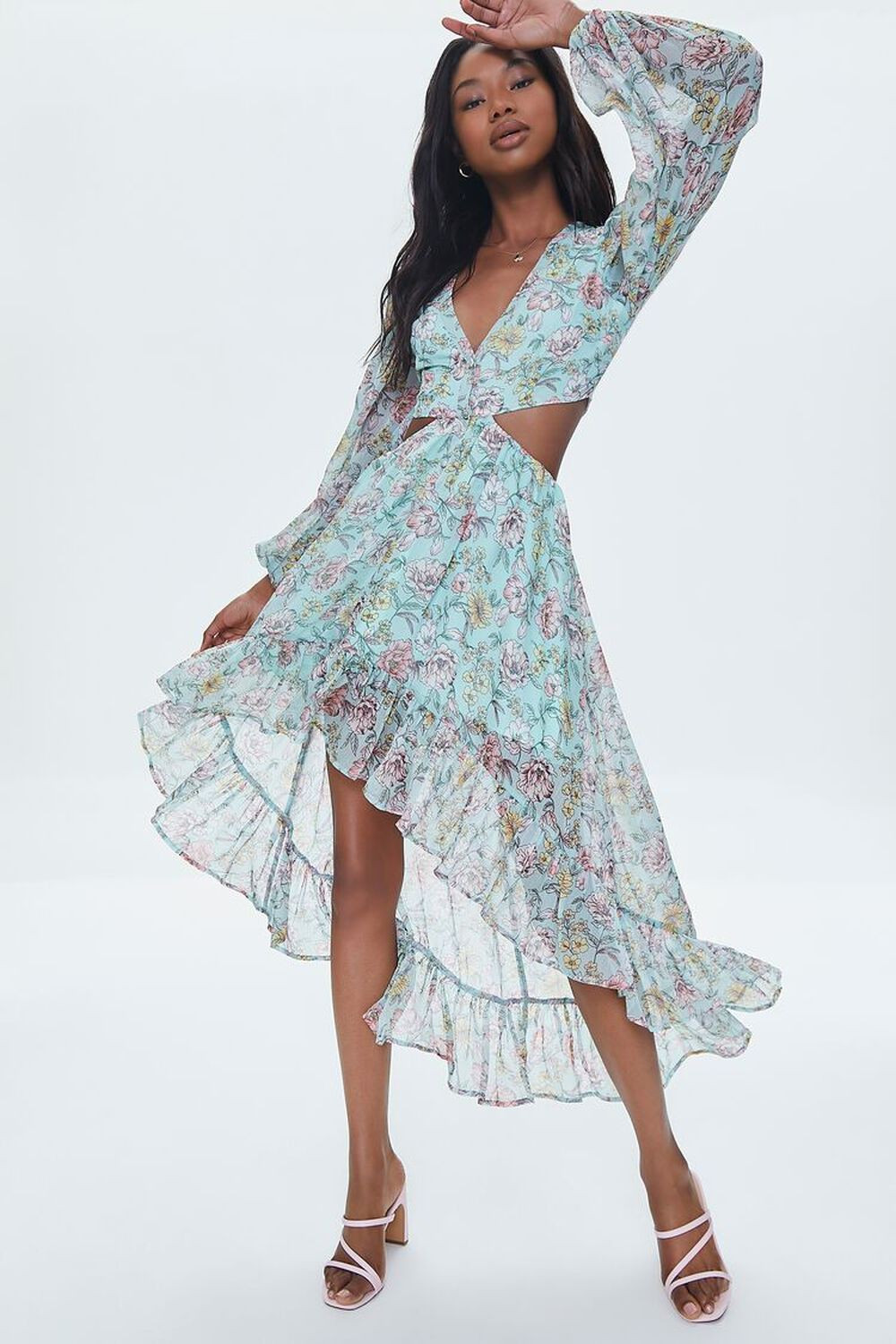 Floral Print High-Low Dress | Forever 21 (US)