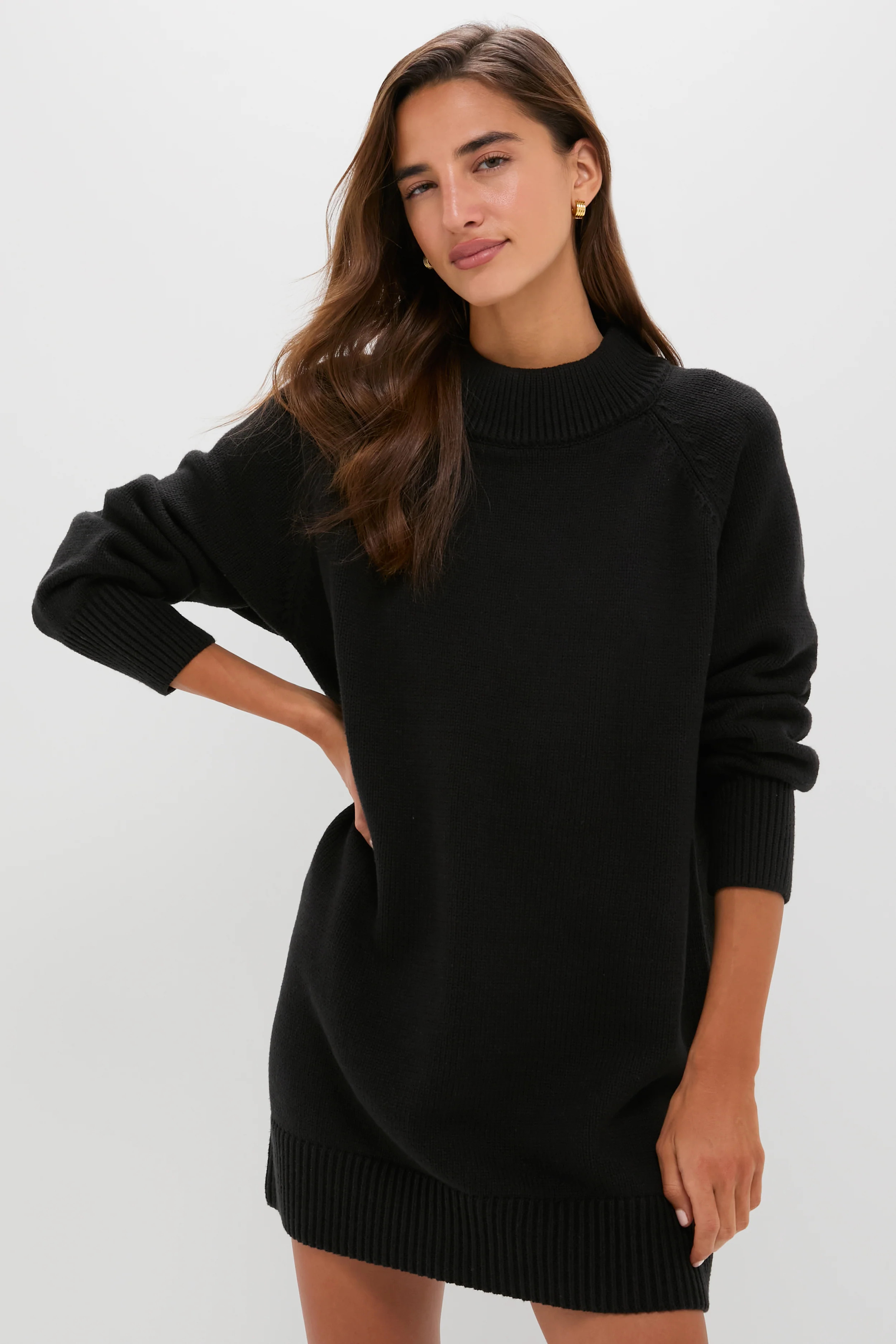 Heavyweight Black Kristen Sweater Dress | Tuckernuck (US)