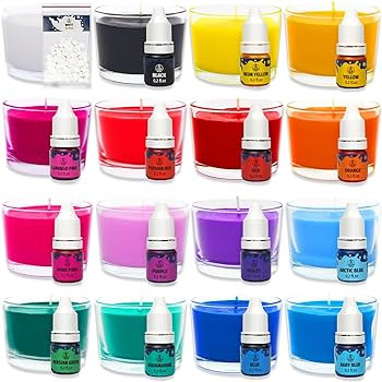 Liquid Candle Dyes for Candle Making – Сandle Сolor Dye for Soy Wax - Liquid Candle Wax Dye f... | Amazon (US)