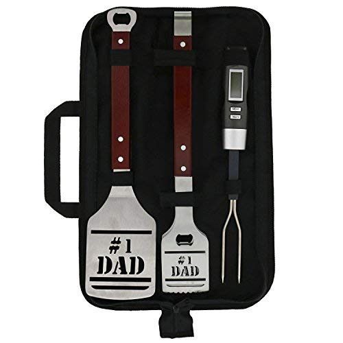 Panoware BBQ Grill Tools Set Gift for Dad, 4 Piece Set, Number 1 Dad Tongs, Spatula, Digital Ther... | Amazon (US)