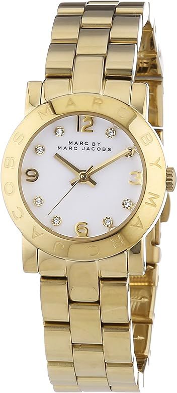 Marc by Marc Jacobs Women's MBM3057 Mini Amy Gold-Tone Stainless Steel Watch with Link Bracelet | Amazon (US)