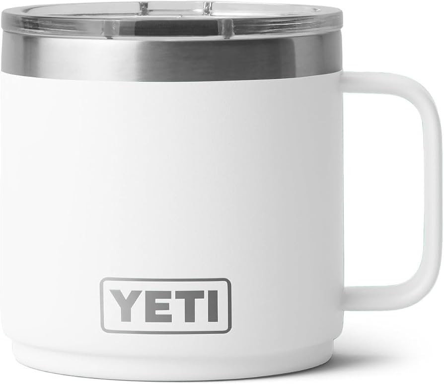 YETI Rambler 14 oz Ceramic Lined Stackable Mug, White | Amazon (US)