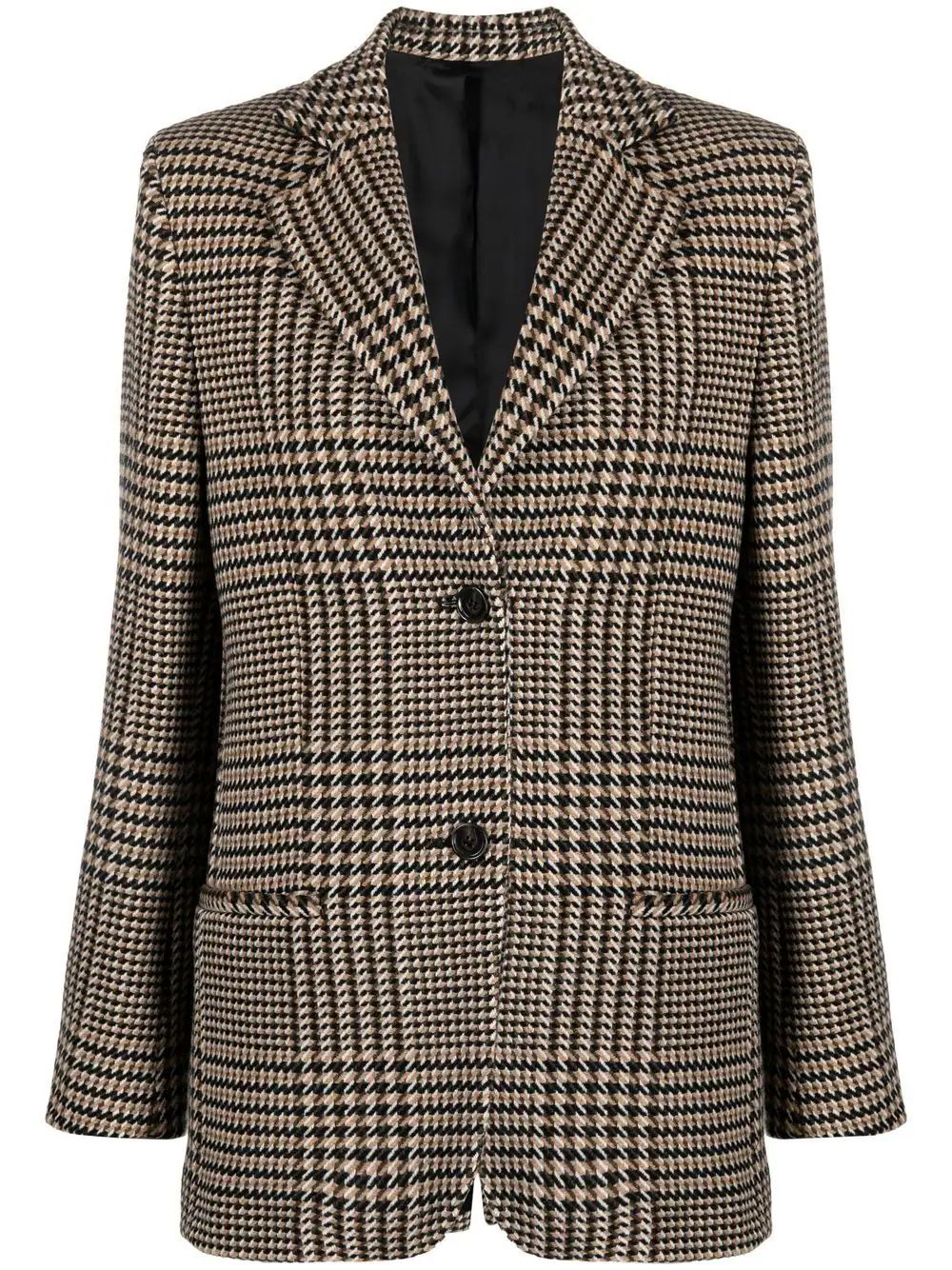 TOTEME single-breasted check-pattern Blazer - Farfetch | Farfetch Global