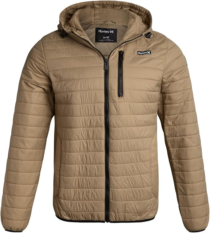 Hurley Mens Puffer Jacket - Lightweight Packable Insulated Winter Coat for Men - Weather Resistan... | Amazon (US)
