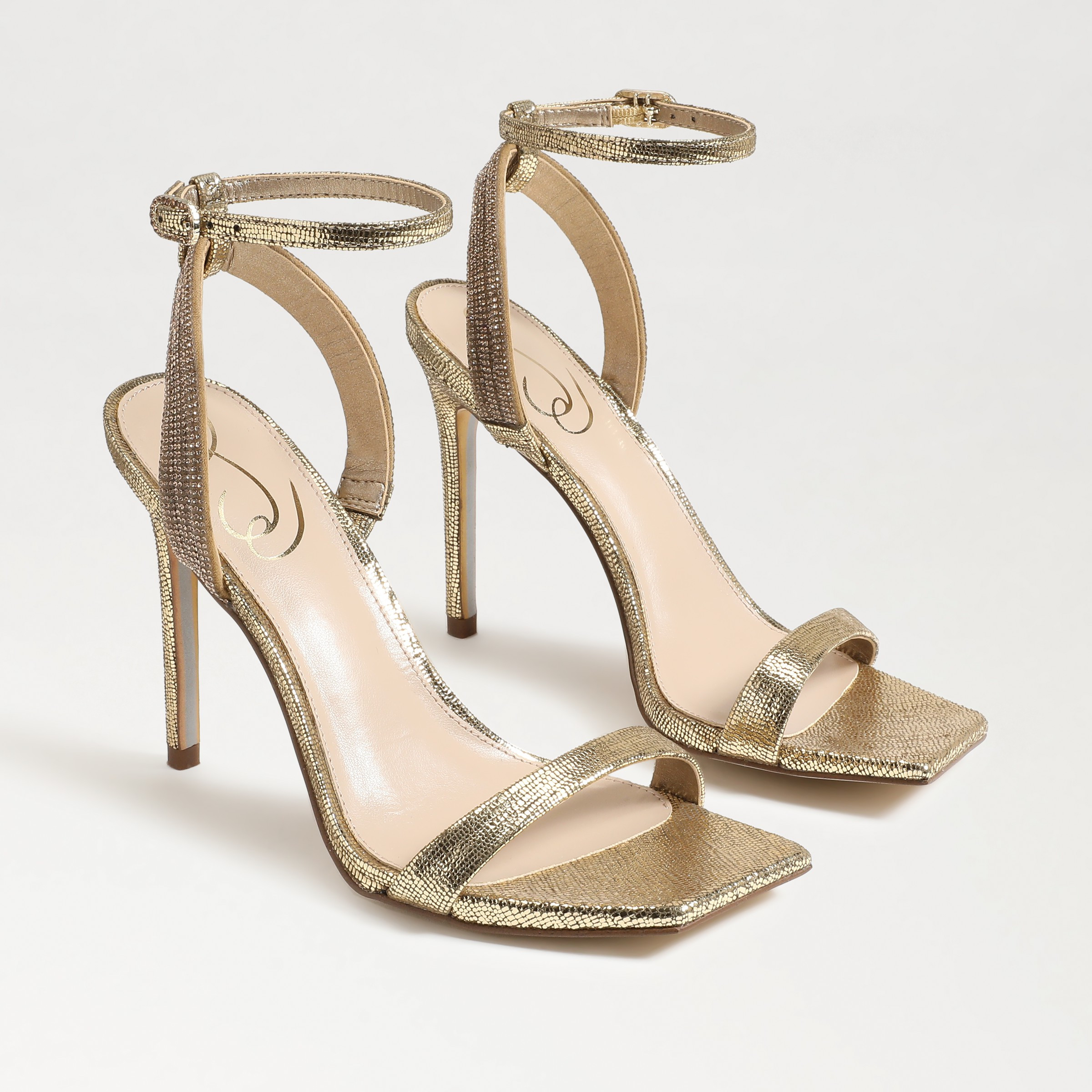 Sam Edelman Ophelia Ankle Strap Heel Gold Mine 9.0 | Sam Edelman