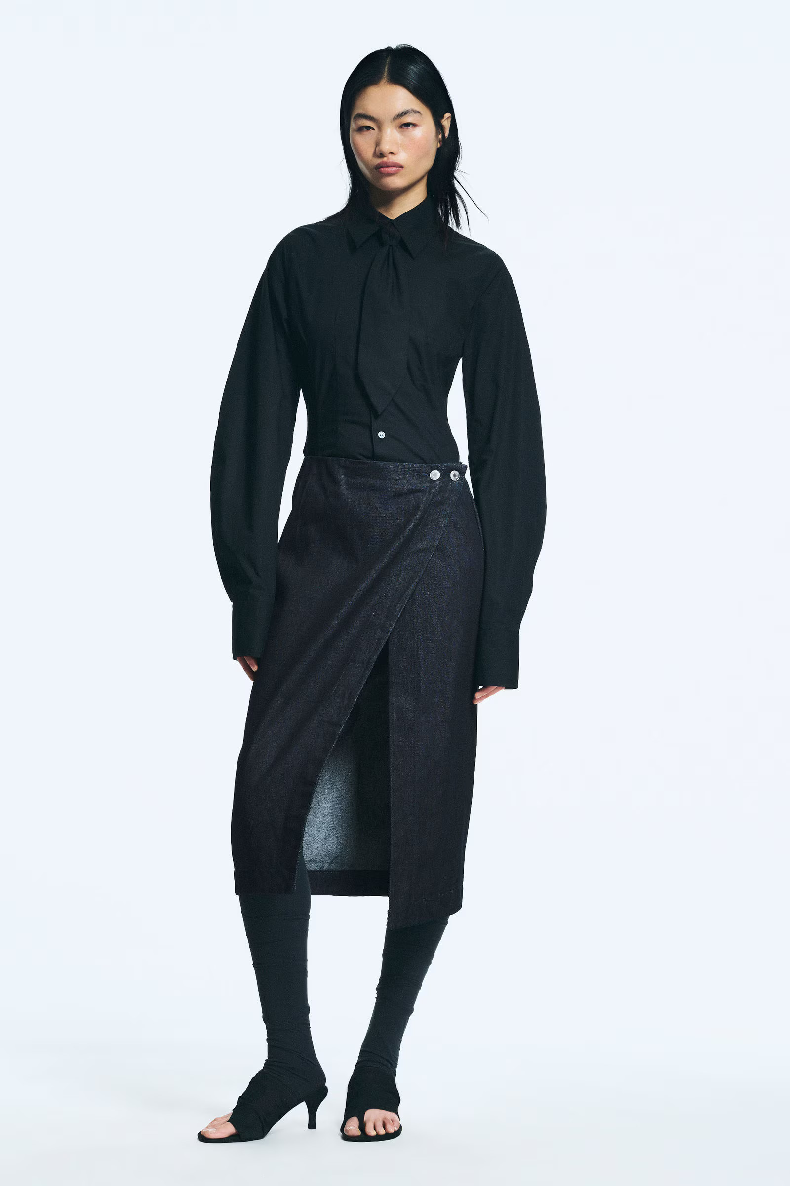 Low Rise Denim Midi Skirt | Weekday