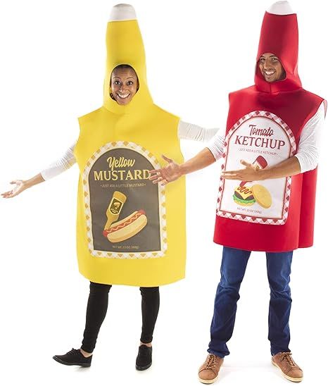 Hauntlook Ketchup & Mustard Couples Costume - Funny Food Unisex Outfits | Amazon (US)