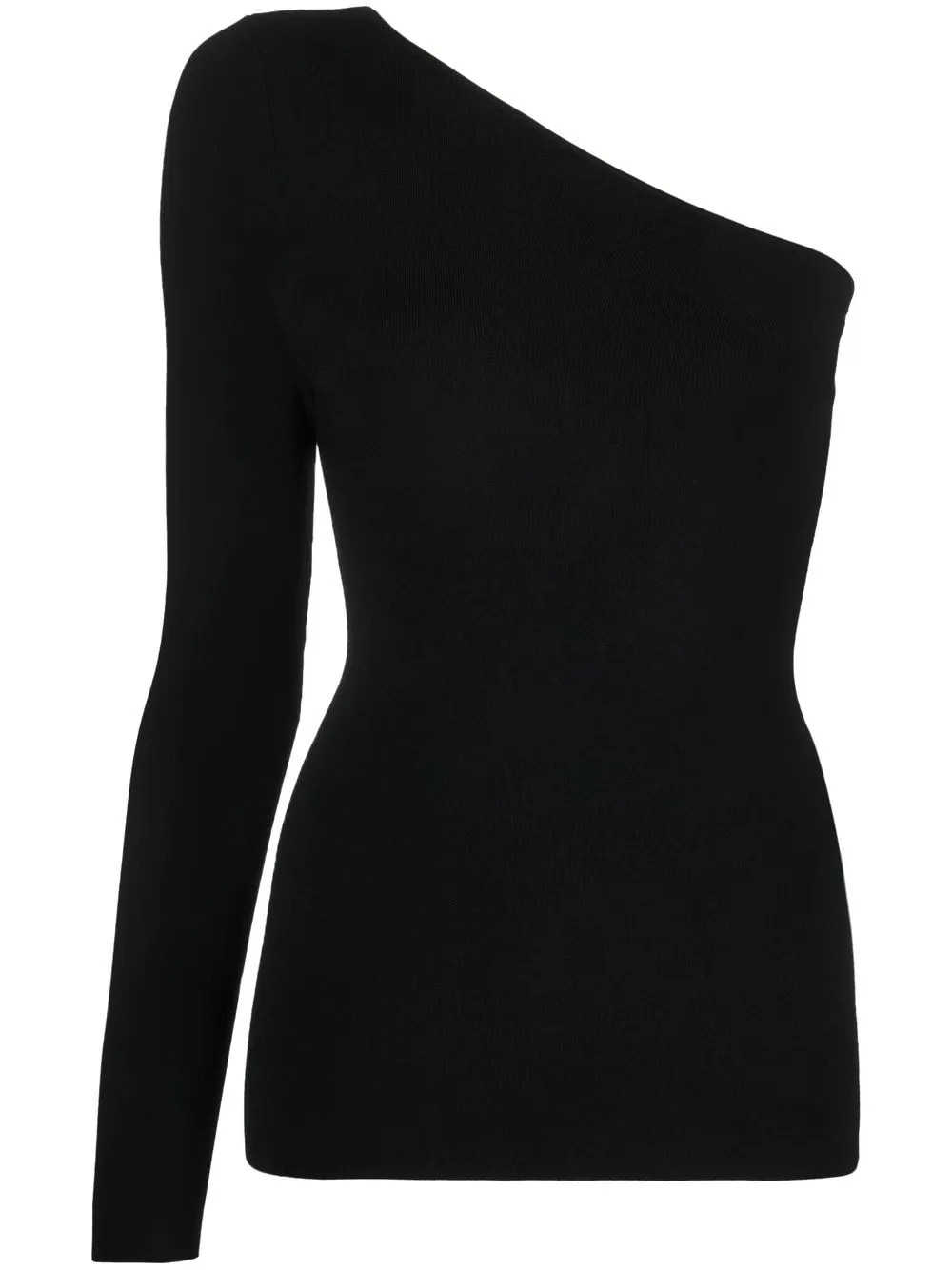 one shoulder ribbed top | Farfetch Global