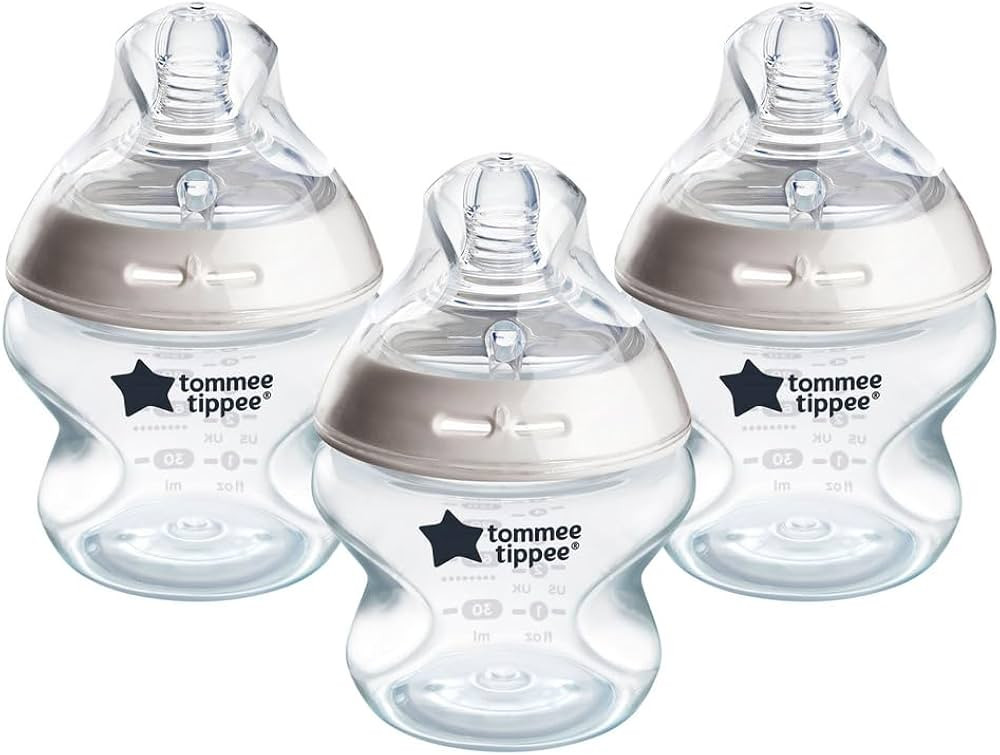 Tommee Tippee Natural Start Baby Bottles for 0m+, Pack of 3 150ml Baby Bottles, with Slow Flow Br... | Amazon (UK)