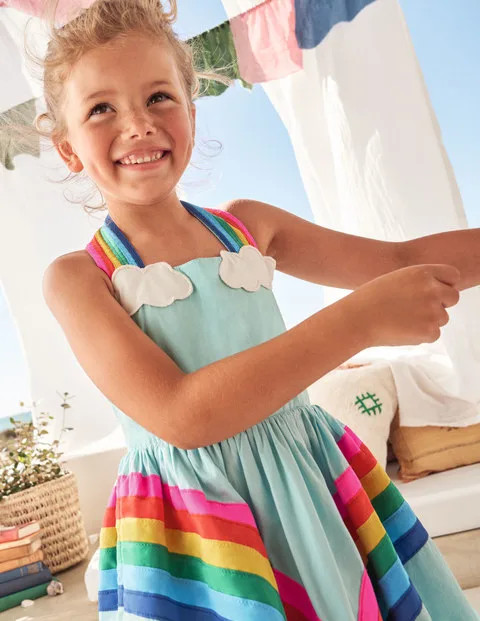Rainbow Halter Neck Dress | Boden (US)