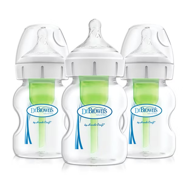 Dr. Brown's Options+ Wide-Neck Anti-Colic Baby Bottle - 5oz/3pk | Target