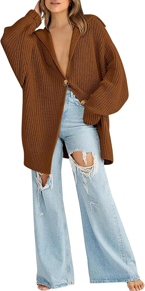 PRETTYGARDEN Womens Fall Fashion 2024 Open Front Oversized Cardigan Sweaters for Women Lightweigh... | Amazon (US)