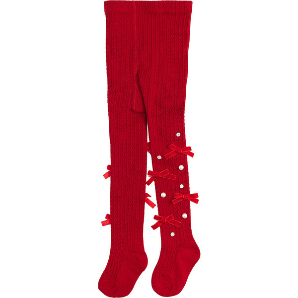 Ruby Red Bedazzled Tights, Ruby Red | Maisonette