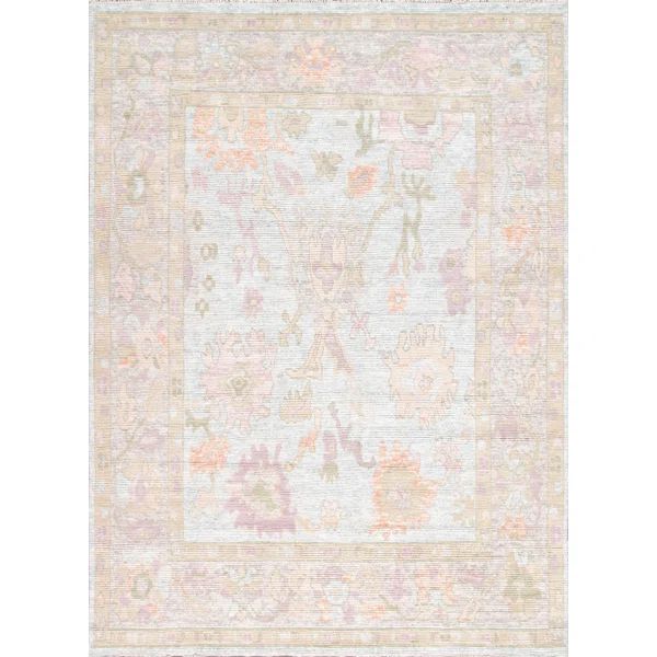 Oushak Hand-Knotted Wool Oriental Area Rug In Gray/Brown/Yellow | Wayfair North America