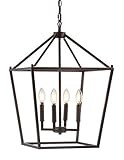 JONATHAN Y JYL7437A Pagoda Lantern Dimmable Adjustable Metal LED Pendant, Classic, Traditional for D | Amazon (US)
