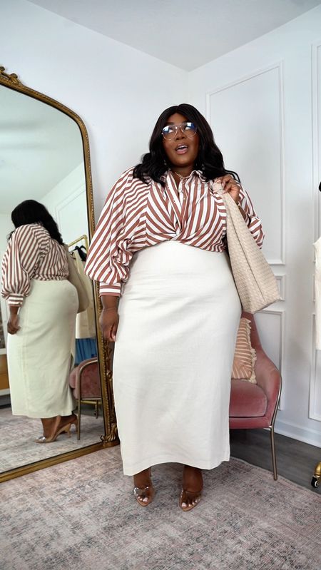 1 Skirt • 4 Looks | Which one is your fave?

Skirt in video is a 20 but too large on my waist. No stretch

Vest 20
Bodysuit XL
Moto 3X
Striped Button Down 2X 
Blouse 20 (small in arms)

Plus Size Fashion, Linen Skirt, white skirt 

#LTKFindsUnder50 #LTKPlusSize #LTKFindsUnder100