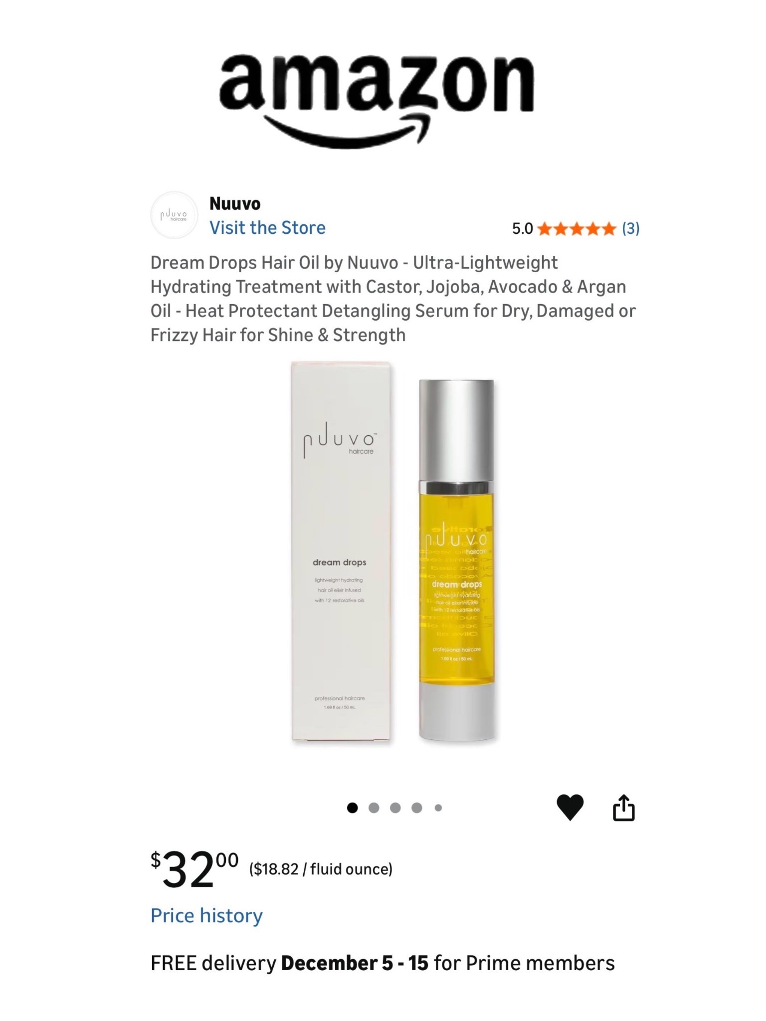 My favorite hair oil, Dream Drops, is officially on Amazon Prime ✨ Add this to your cart — you seriously won’t regret it. It’s lightweight, adds insane shine, tames frizz, and leaves your hair feeling soft without ever weighing it down.

#LTKGiftGuide #LTKBeauty #LTKCyberWeek
