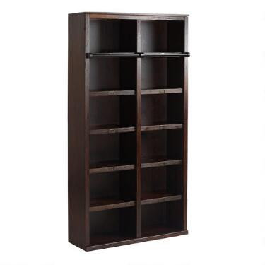 Augustus Roasted Cocoa Wood Library Bookshelf | World Market