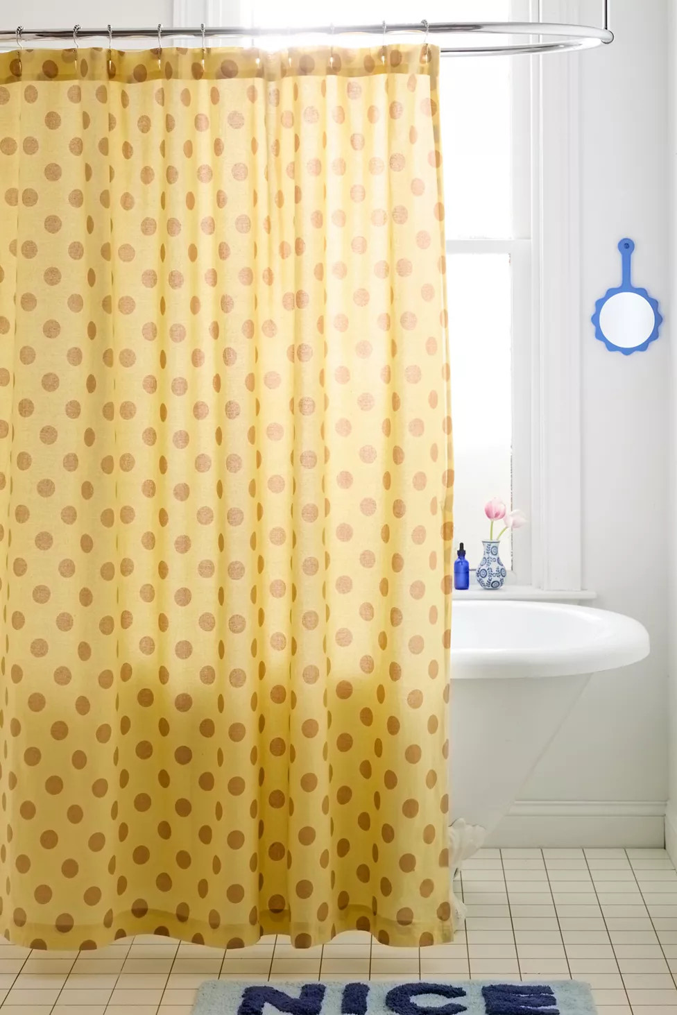 Polka Dot Patterned Shower Curtain | Urban Outfitters (US and RoW)