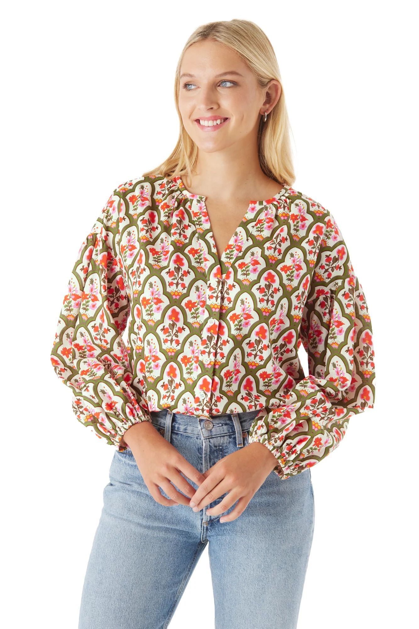 Romy Top in Garden Lattice | CROSBY by Mollie Burch | CROSBY by Mollie Burch