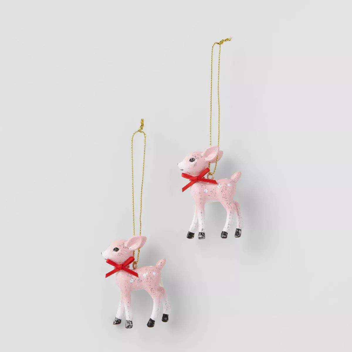 2ct Retro Small Deer Christmas Tree Ornament Set - Wondershop™ | Target