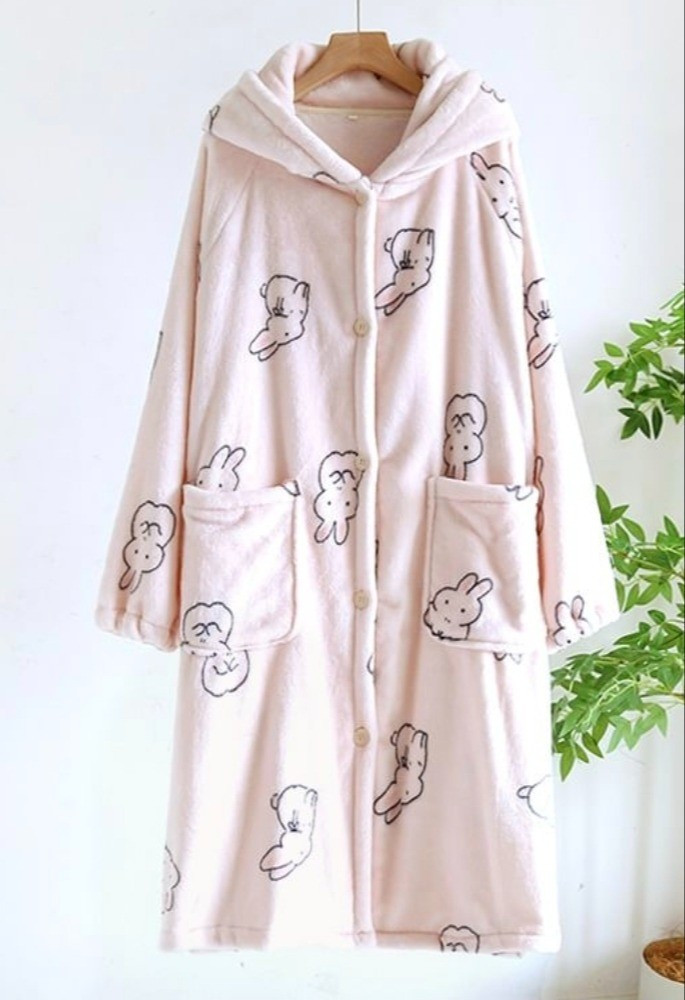 Patterned winter robe for women. Bunny design robe. Use code GLAMCOFFEE.

#LTKPetite #LTKMidsize