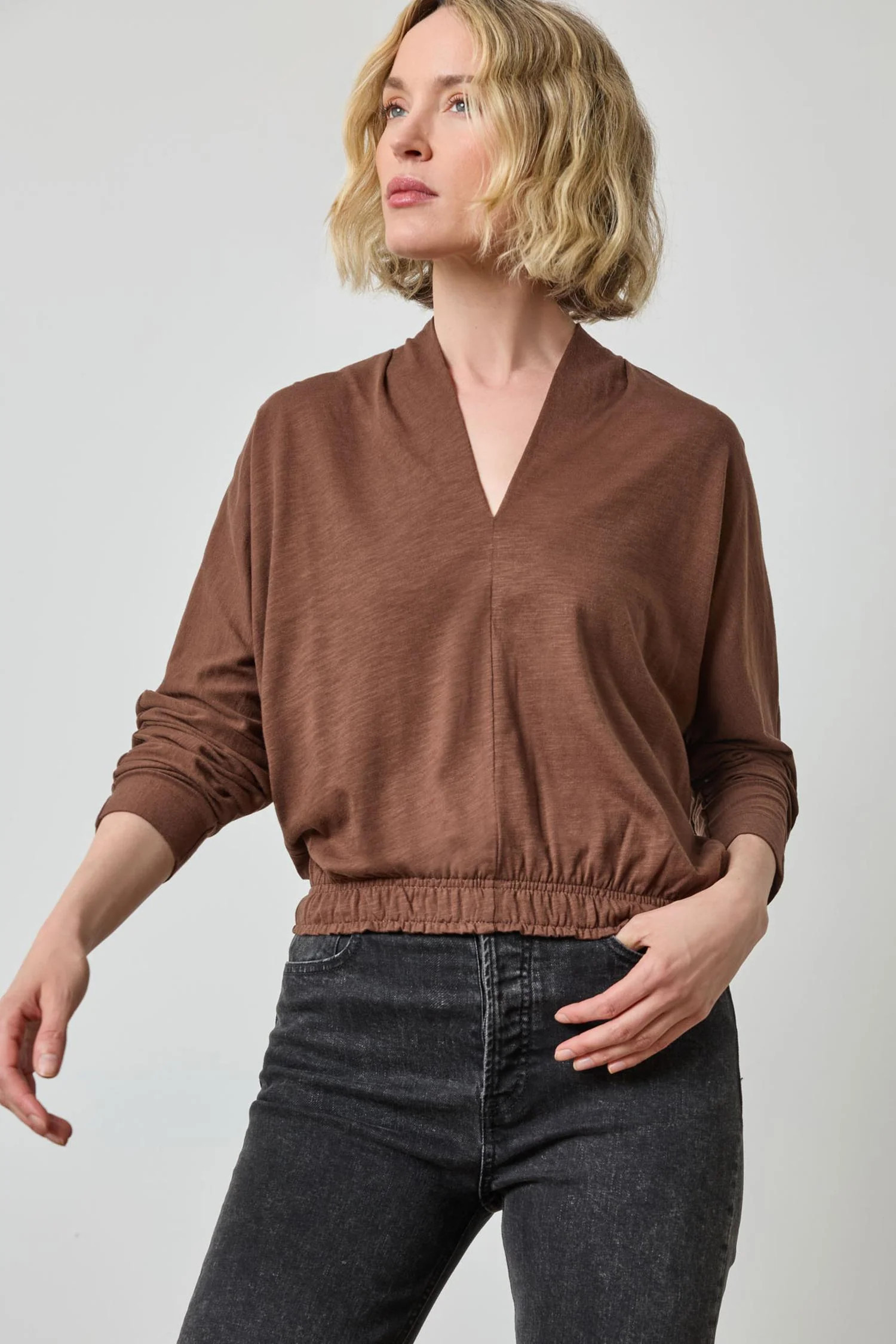 Shawl Collar Wedge Top | Lilla P