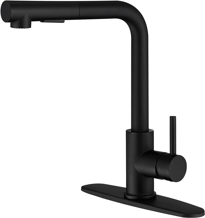 CREA Kitchen Faucet,Matte Black Kitchen Faucet with Pull Down Sprayer Magnet Dock,Bar Sink Faucet... | Amazon (US)